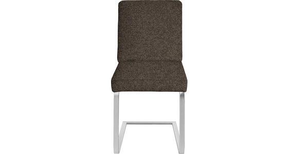 SCHWINGSTUHL in Stahl Chenille - Chromfarben/Braun, Design, Textil/Metall (46/92/60cm) - Dieter Knoll