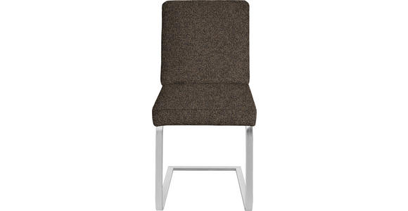 SCHWINGSTUHL  in Stahl Chenille  - Chromfarben/Braun, Design, Textil/Metall (46/92/60cm) - Dieter Knoll