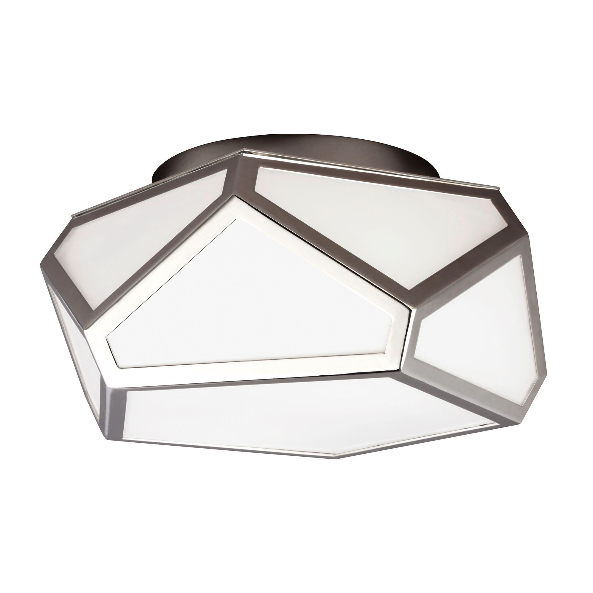 DECKENLEUCHTE 32.1/14.9 cm - Nickelfarben, Basics, Metall (32.1/14.9cm) - Elstead Lighting