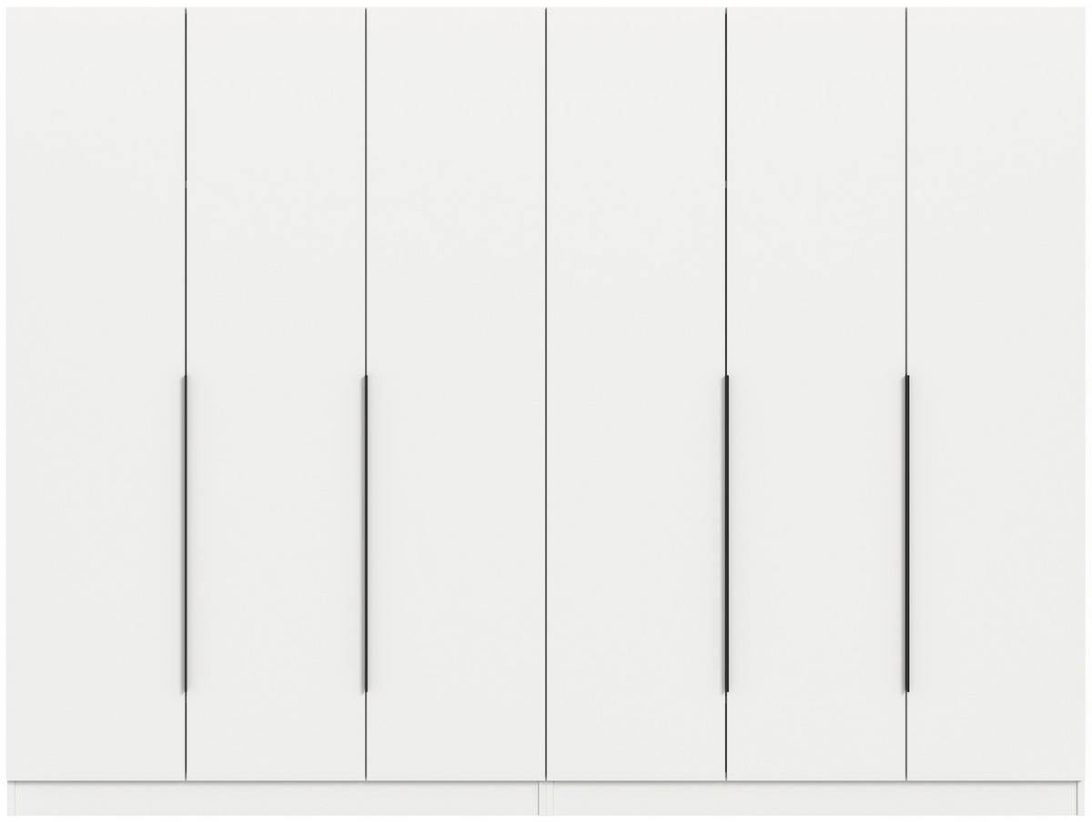 DREHTÜRENSCHRANK  in Weiß  - Schwarz/Weiß, MODERN, Holzwerkstoff (240/181/52cm) - MID.YOU