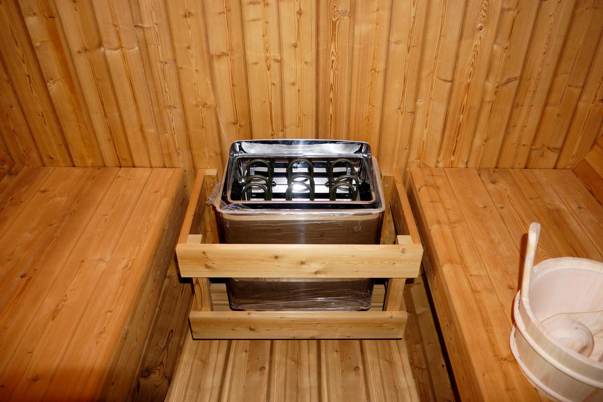 SUDOVÁ SAUNA - farba smreka, Konventionell, drevo/sklo (189/180/191,5cm) - Sanotechnik