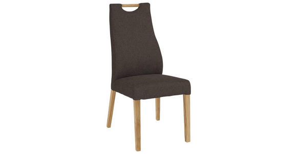 STUHL Webstoff Eichefarben, Dunkelbraun  - Eichefarben/Dunkelbraun, KONVENTIONELL, Holz/Textil (48/104/67cm) - Carryhome