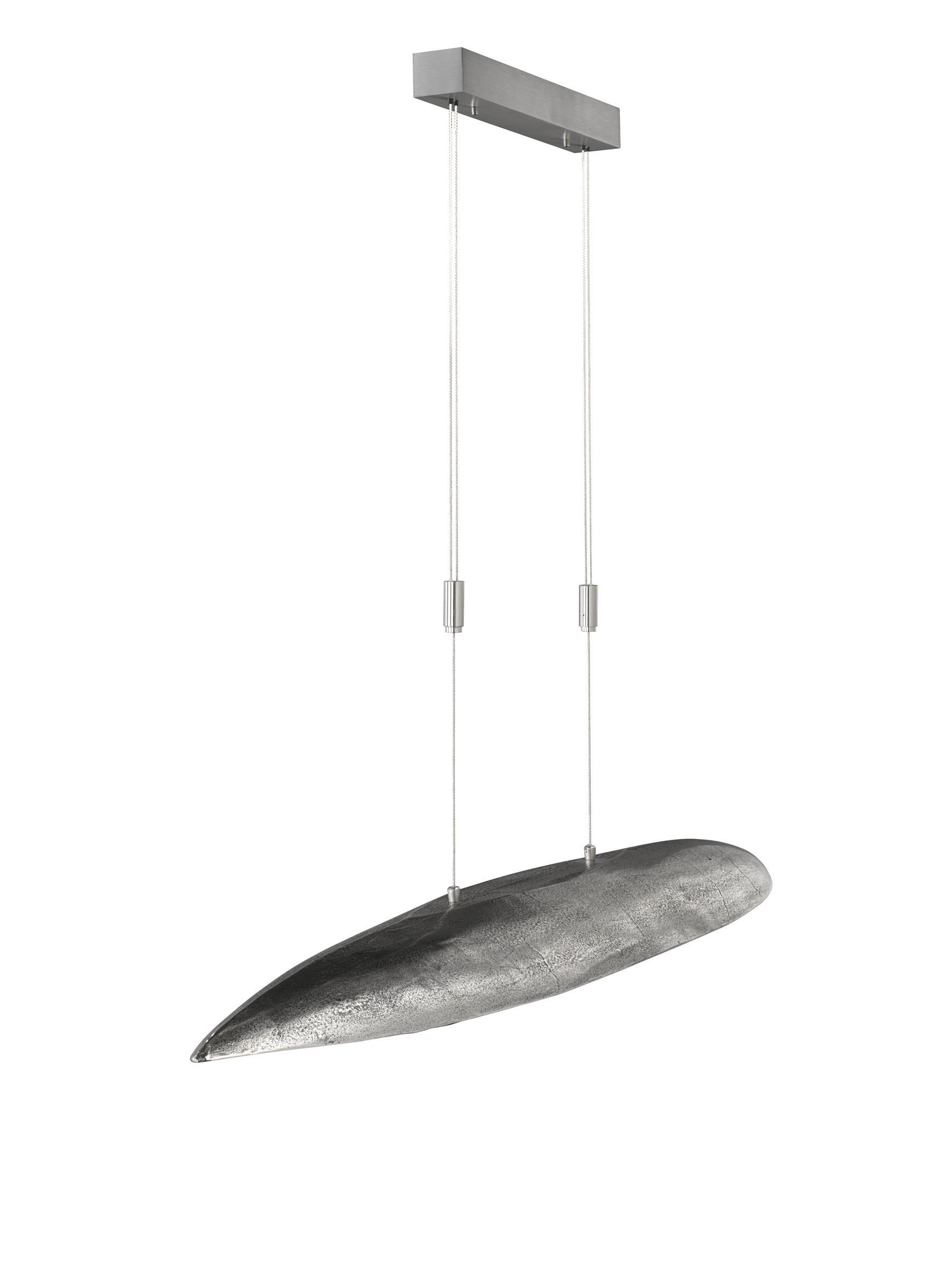 LED-HÄNGELEUCHTE  - Nickelfarben, Design, Metall (28,5/140cm) - Fischer & Honsel