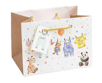 GESCHENKTASCHE  - Basics, Papier (18/12/13cm)