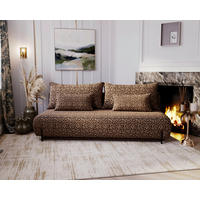SCHLAFSOFA Jacquard Orange Stoffauswahl, Rücken echt  - Schwarz/Orange, Design, Textil/Metall (212/90/95cm) - Livetastic