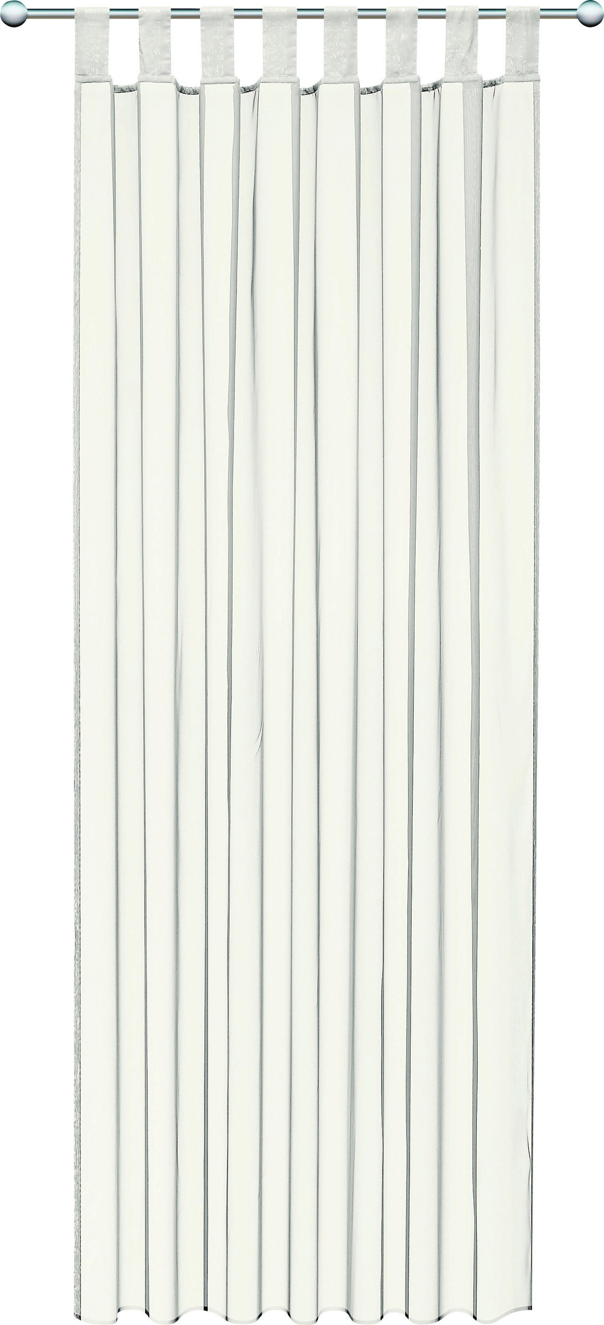 ZÁVĚS S POUTKY, průhledné,  - přírodní barvy, Basics, textil (140/245cm) - Boxxx