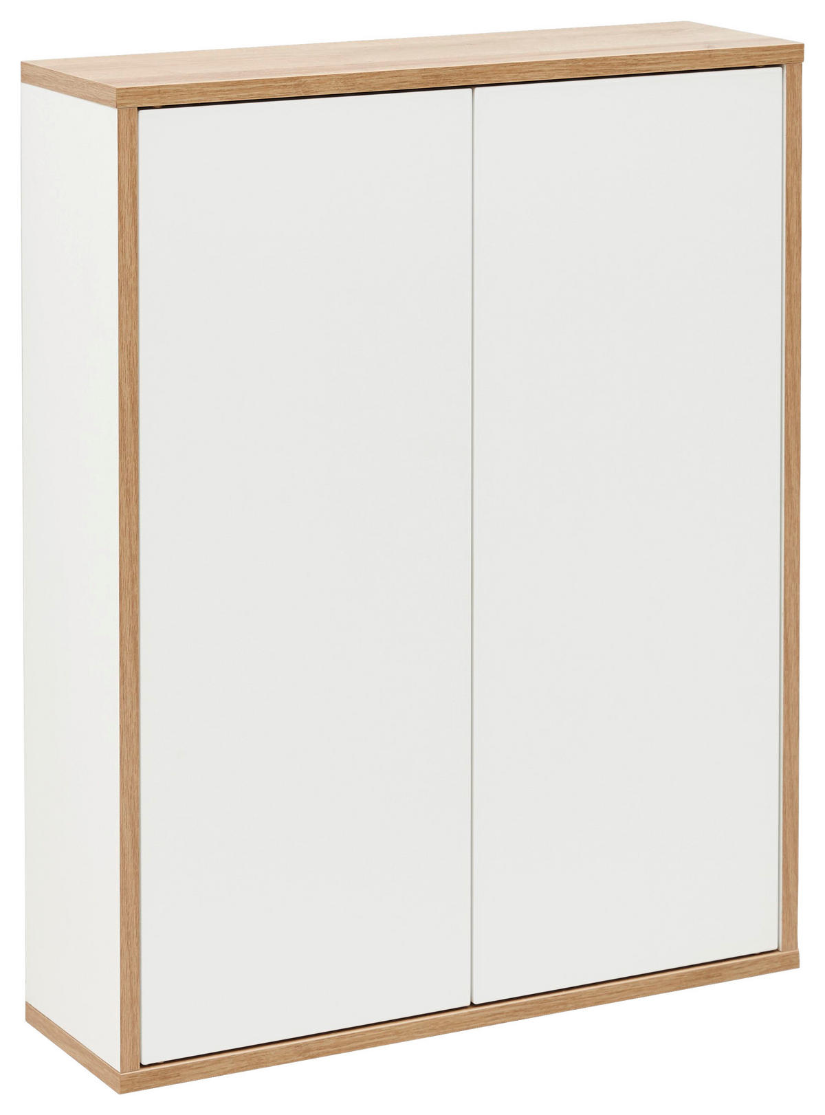 HÄNGESCHRANK 60/75/18,5 cm  - Eichefarben/Weiß, MODERN, Glas/Holzwerkstoff (60/75/18,5cm) - MID.YOU