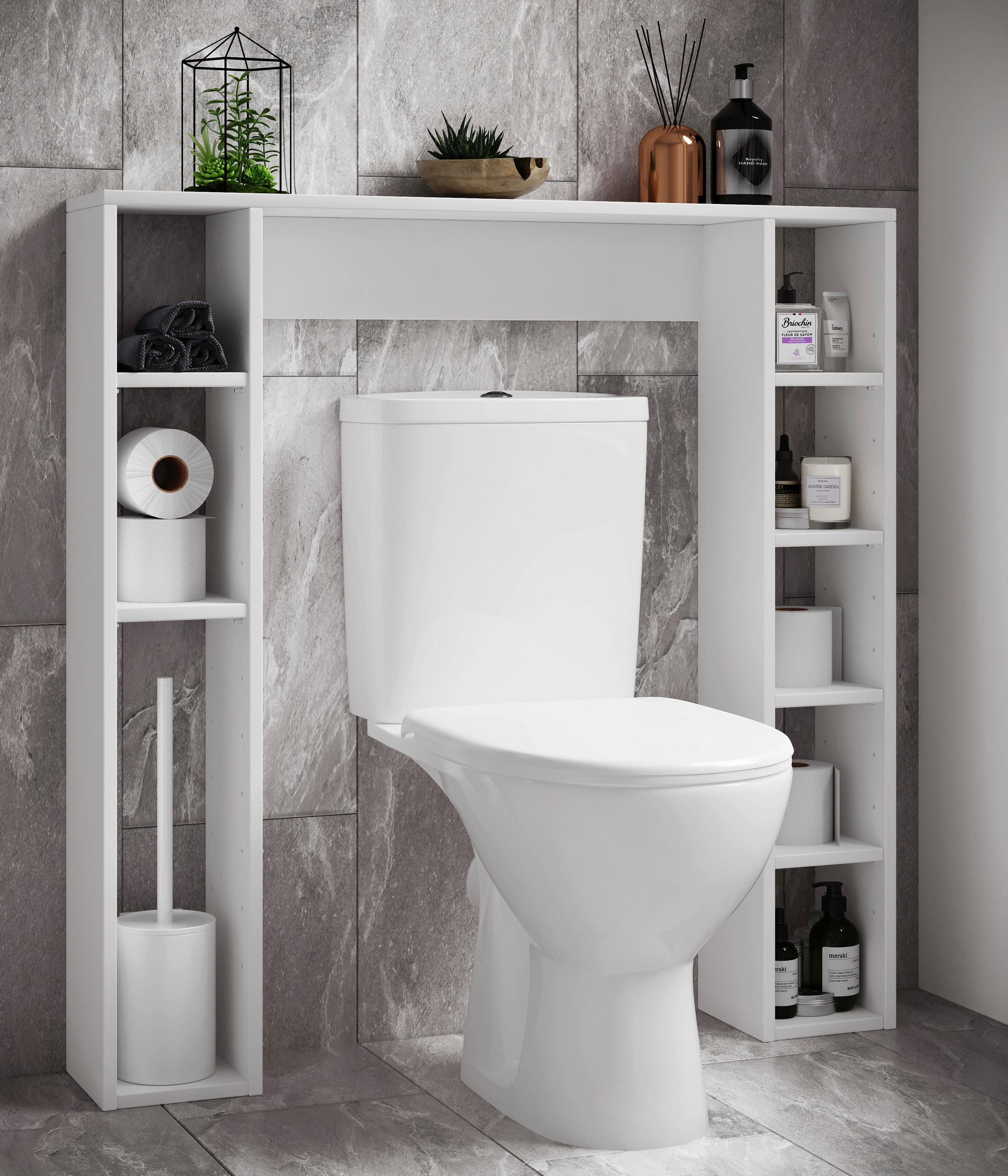 BADEZIMMERREGAL 98/100/18 cm  - Weiß, MODERN, Holzwerkstoff (98/100/18cm) - MID.YOU