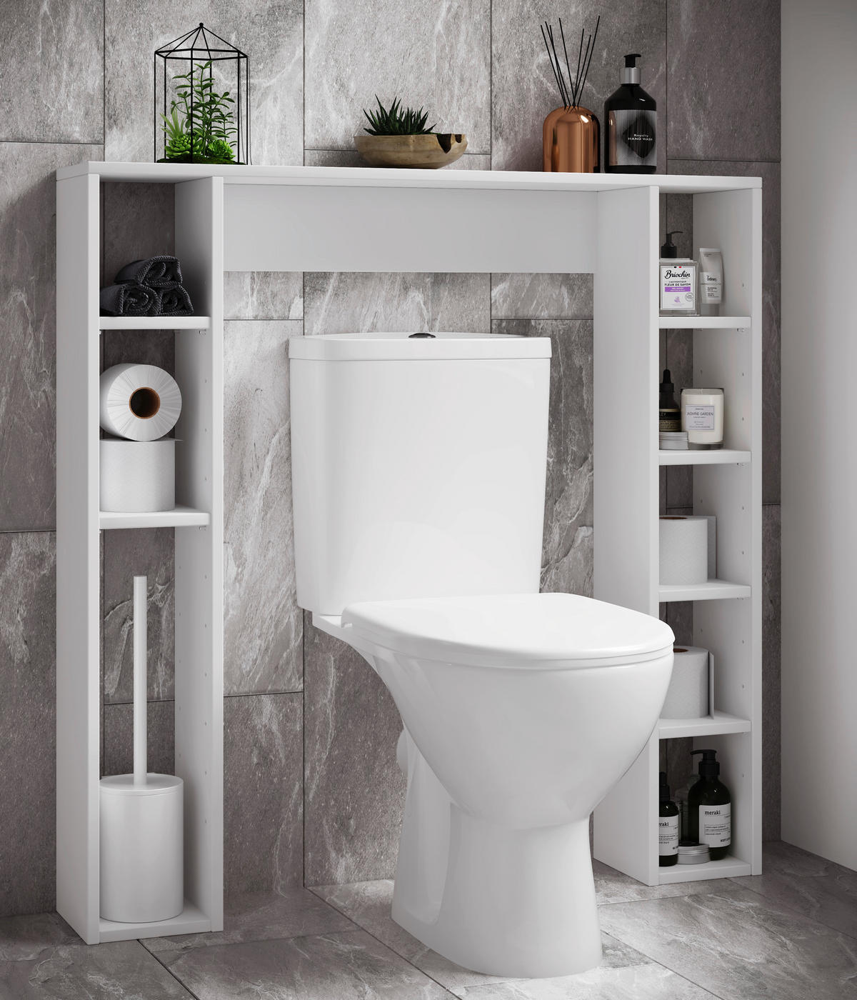 BADEZIMMERREGAL 98/100/18 cm  - Weiß, MODERN, Holzwerkstoff (98/100/18cm) - MID.YOU