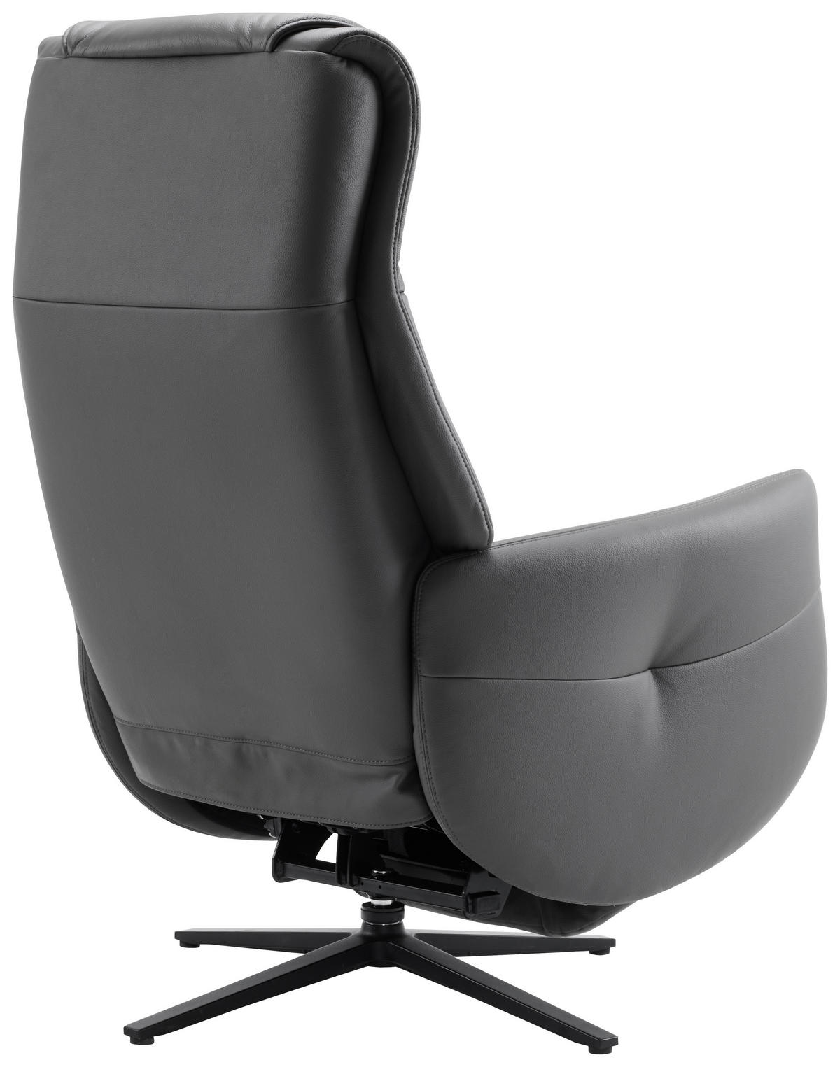 MASÁŽNÍ KŘESLO, kov, textil, kůže, černá, tmavě šedá - černá/tmavě šedá, Design, kov/textil (77/113/86cm) - Xora