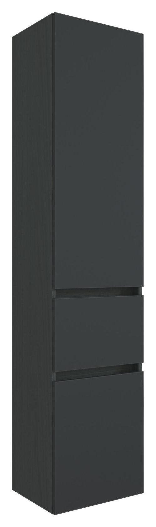 HOCHSCHRANK 40/185/35 cm  - Silberfarben/Graphitfarben, Basics, Holzwerkstoff/Kunststoff (40/185/35cm) - Held