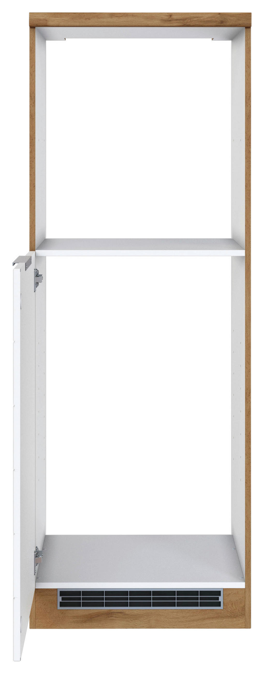 GERÄTEUMBAUSCHRANK 60/166/60 cm  in Weiss, Eiche Wotan  - Weiss/Eiche Wotan, Design, Holzwerkstoff/Metall (60/166/60cm) - Held