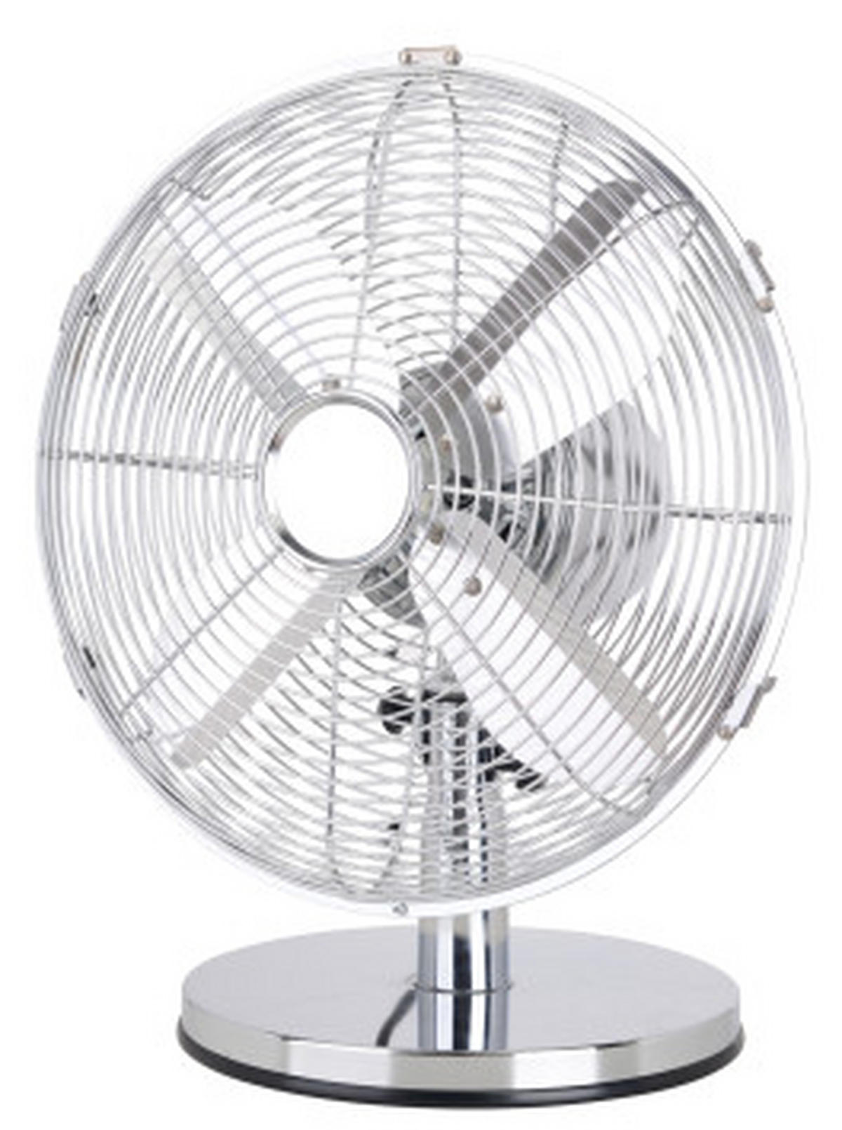 TISCHVENTILATOR - Chromfarben, Basics, Metall (30cm) - Mican