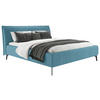 POLSTERBETT 180/200 cm  in Petrol  - Petrol/Schwarz, Design, Textil/Metall (180/200cm) - Lomoco