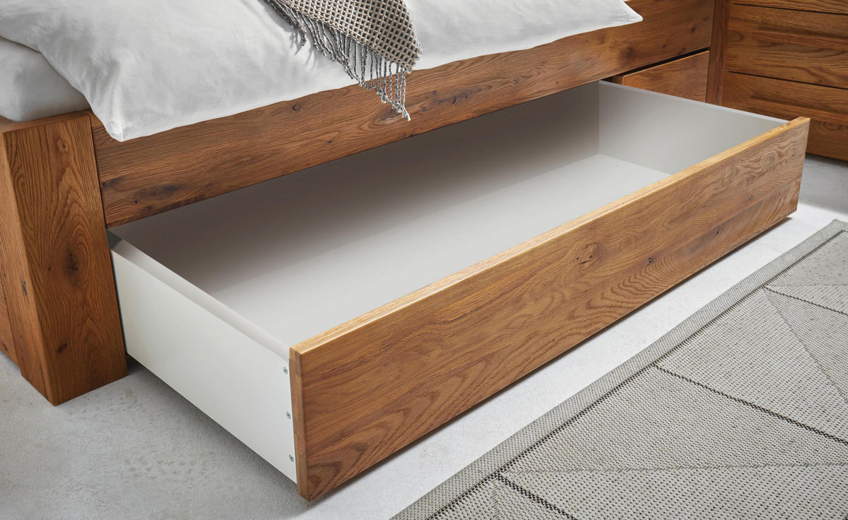 STAURAUMBETT 180/200 cm  in Anthrazit, Eichefarben  - Eichefarben/Anthrazit, Design, Holz (180/200cm) - Hasena
