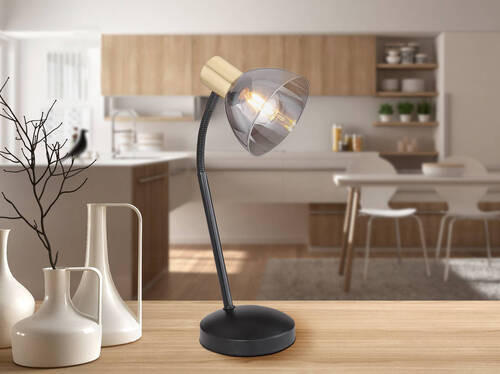 NAMIZNA SVETILKA     18,5/18,5/41 cm          - črna/barve brona, Design, kovina/steklo (18,5/18,5/41cm) - Globo