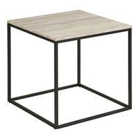 BEISTELLTISCH 45/45/45 cm Vita Greige quadratisch  - Greige/Schwarz, Basics, Holzwerkstoff/Metall (45/45/45cm)