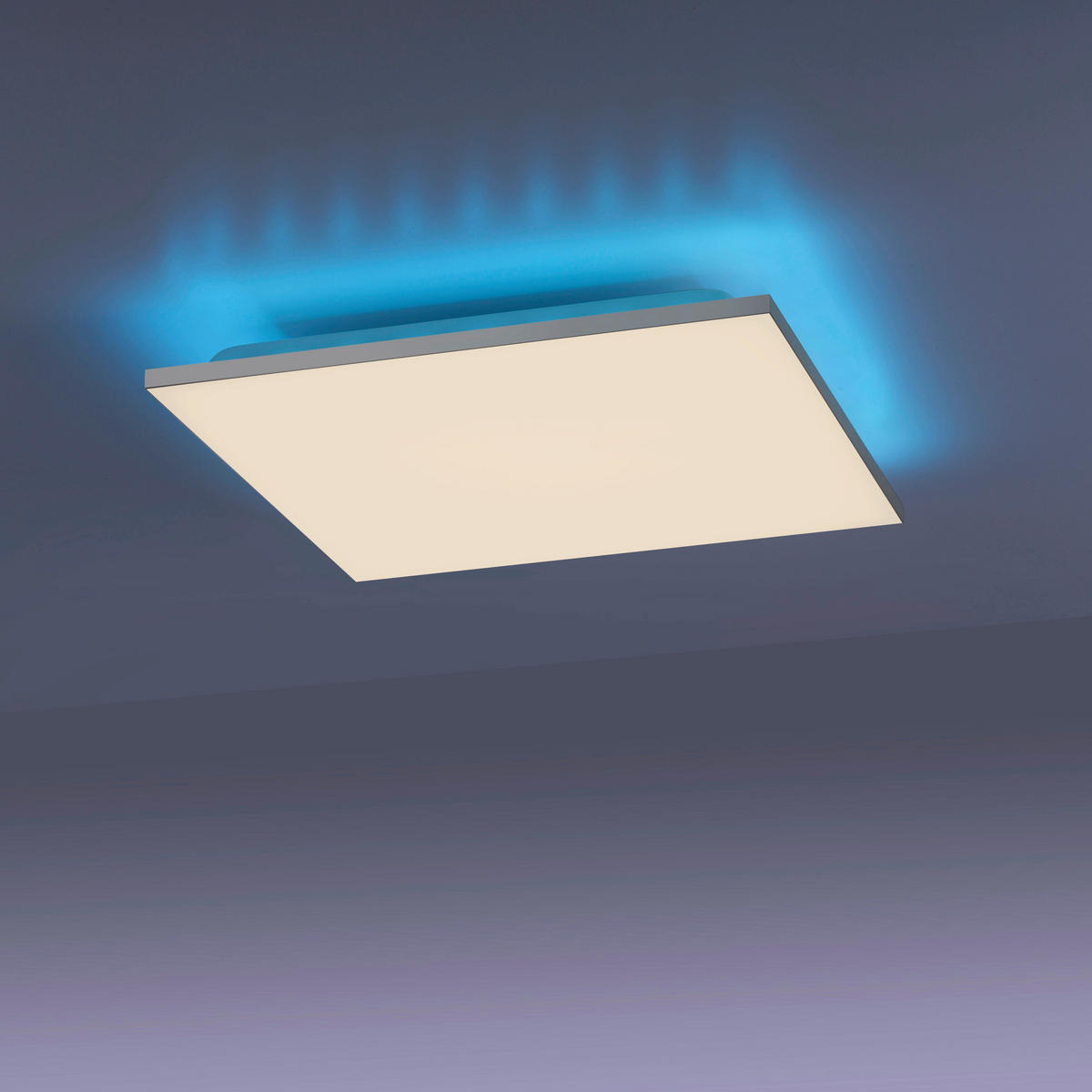 LED-DECKENLEUCHTE Gustav 45/45/7 cm   - Weiß, Design, Kunststoff/Metall (45/45/7cm)