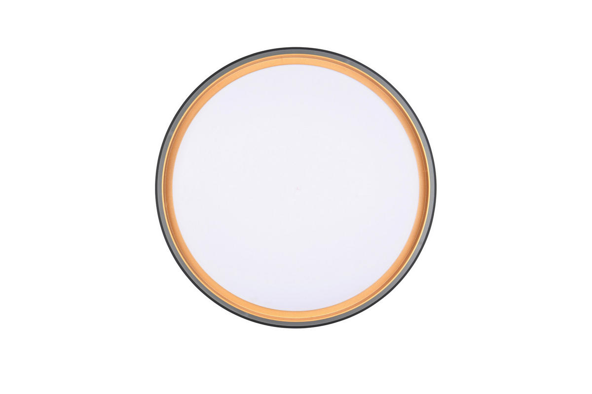 LED-DECKENLEUCHTE  40/7,5 cm    - Weiss/Goldfarben, Basics, Kunststoff (40/7,5cm)