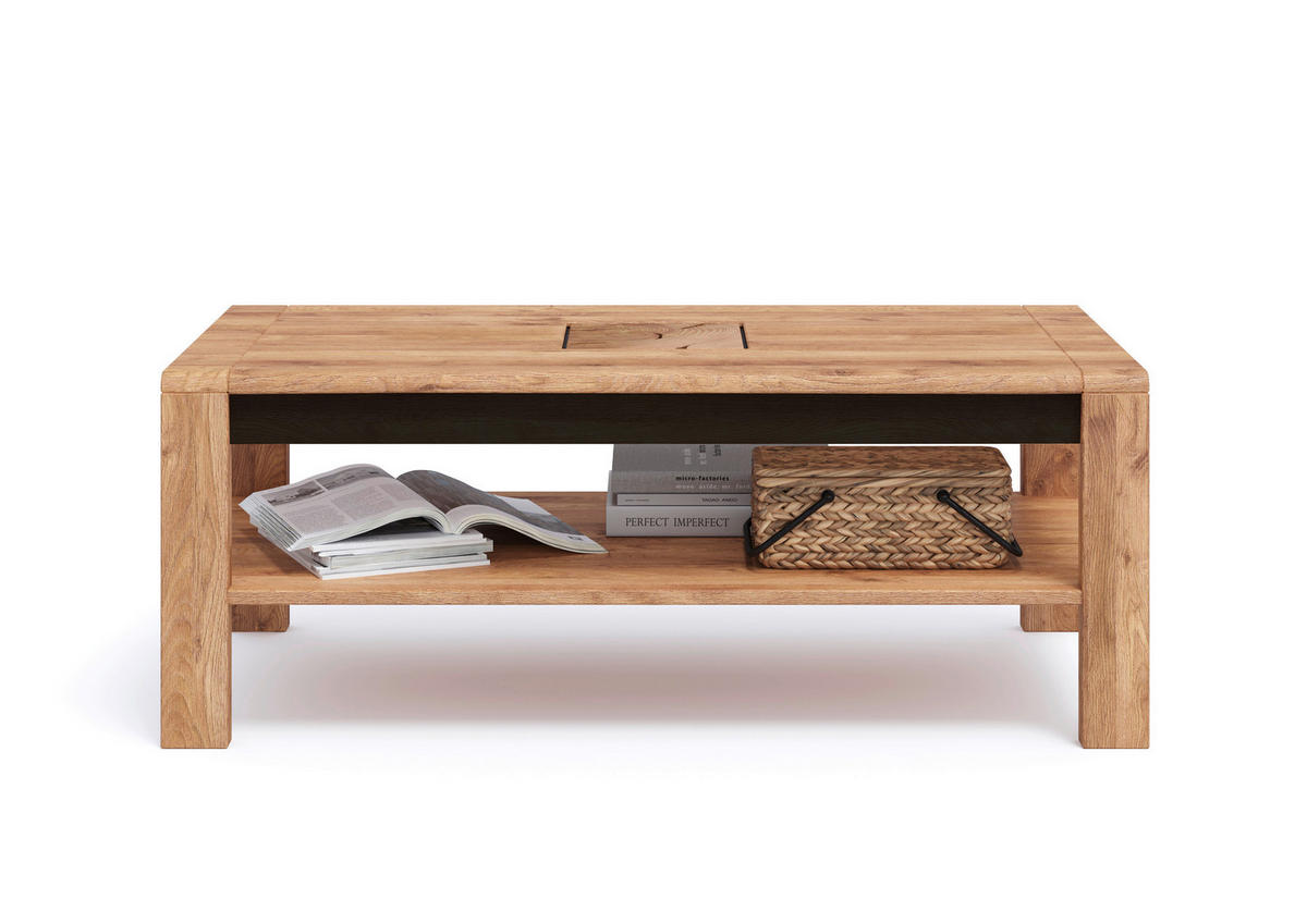 COUCHTISCH Wildeiche massiv Wildeiche  - Wildeiche, Basics, Holz (118/45/60cm) - Livetastic