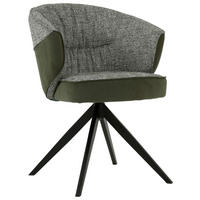 ARMLEHNSTUHL  in Eisen Webstoff, Mikrofaser  - Schwarz/Grün, Design, Textil/Metall (61/82,5/62,5cm) - Novel