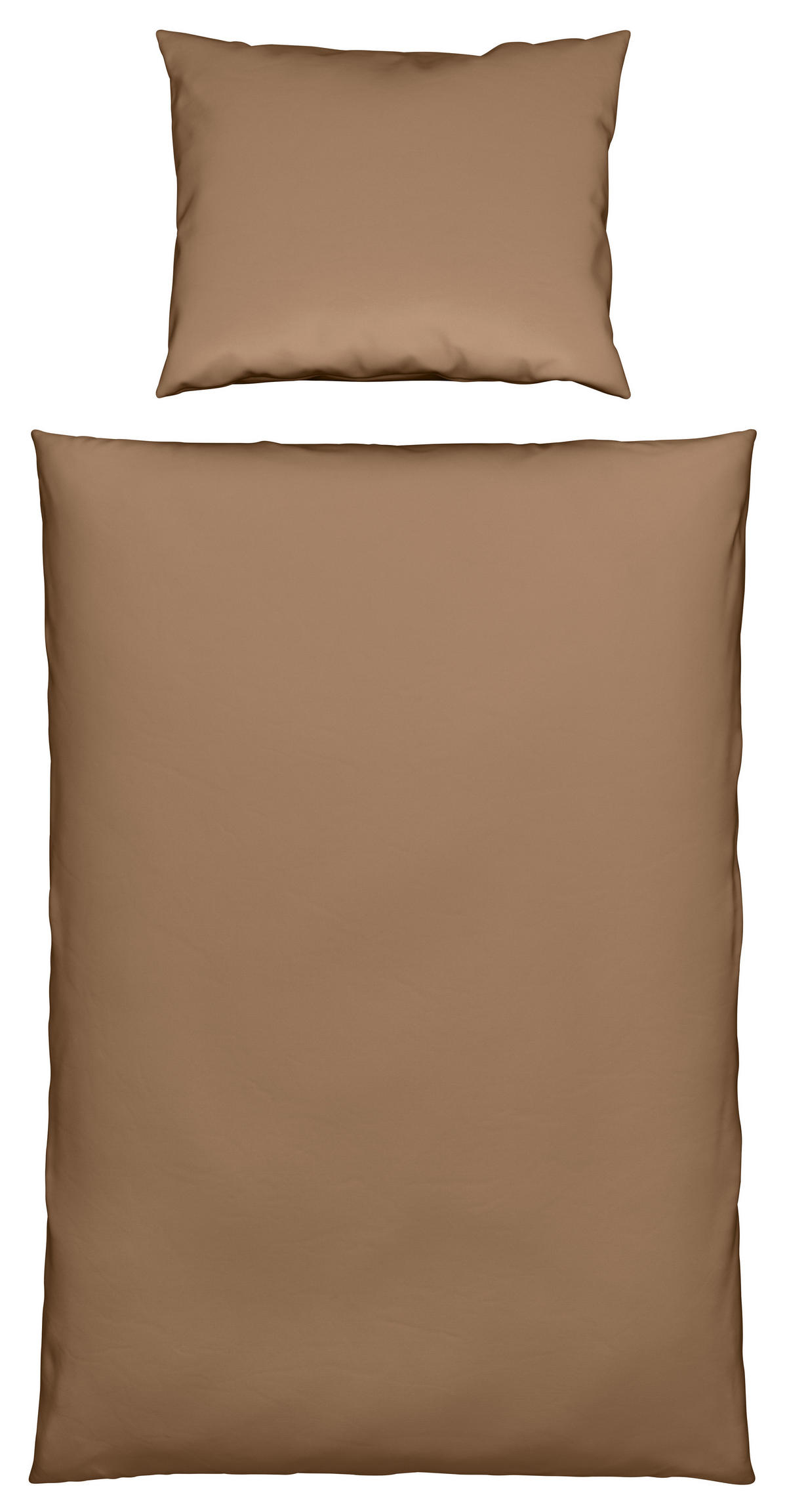 BETTWÄSCHE 2-teilig Renforcé 140/200 cm  - Braun, Basics, Textil (140/200cm) - Esposa