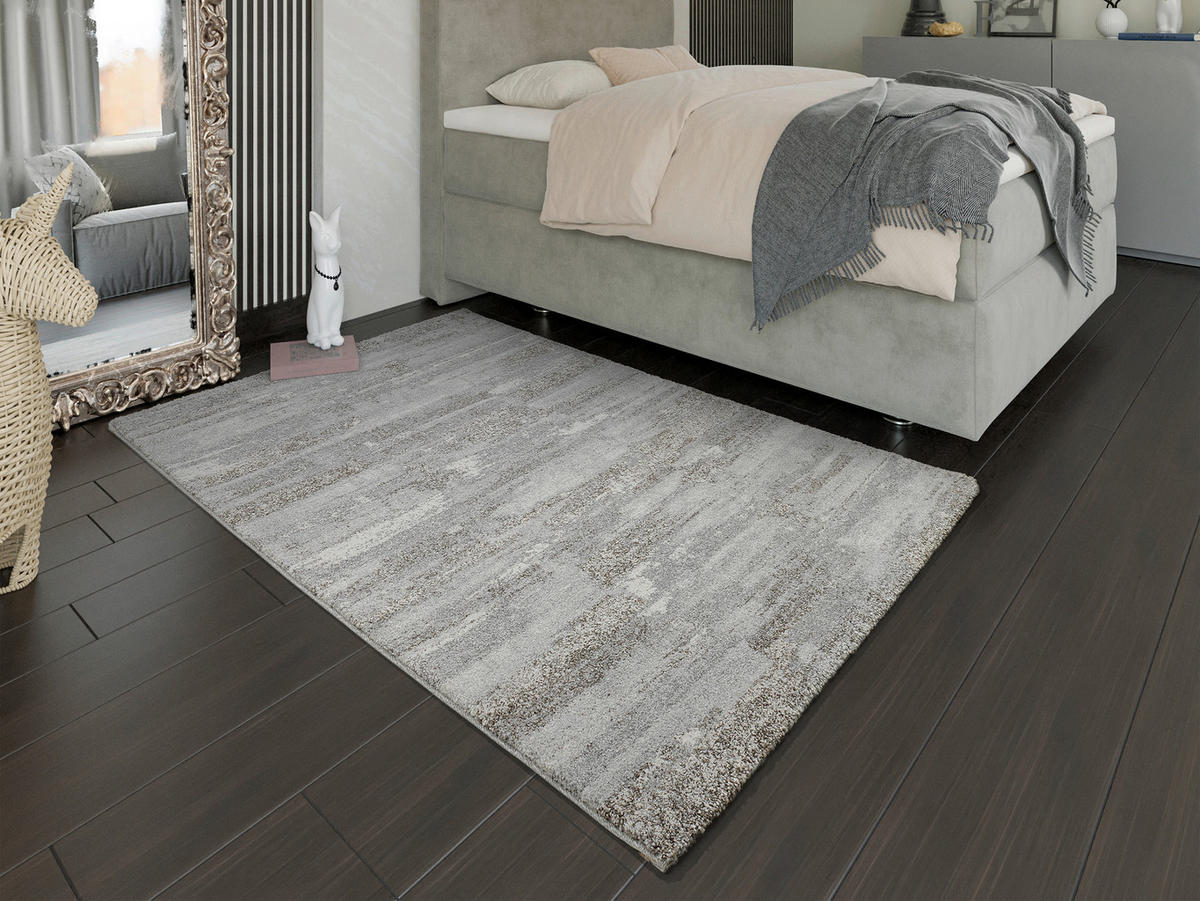 WEBTEPPICH 65/130 cm Grau  - Grau, Basics, Textil (65/130cm) - Novel