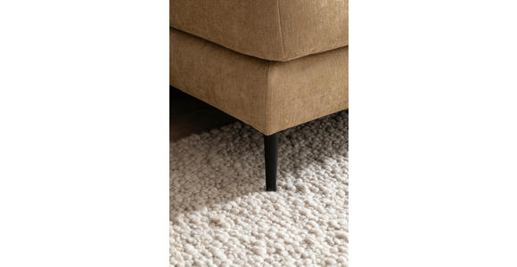 ECKSOFA in Flachgewebe Gelb 253/177 cm - Gelb/Schwarz, Design, Textil/Metall (253/177cm) - Dieter Knoll