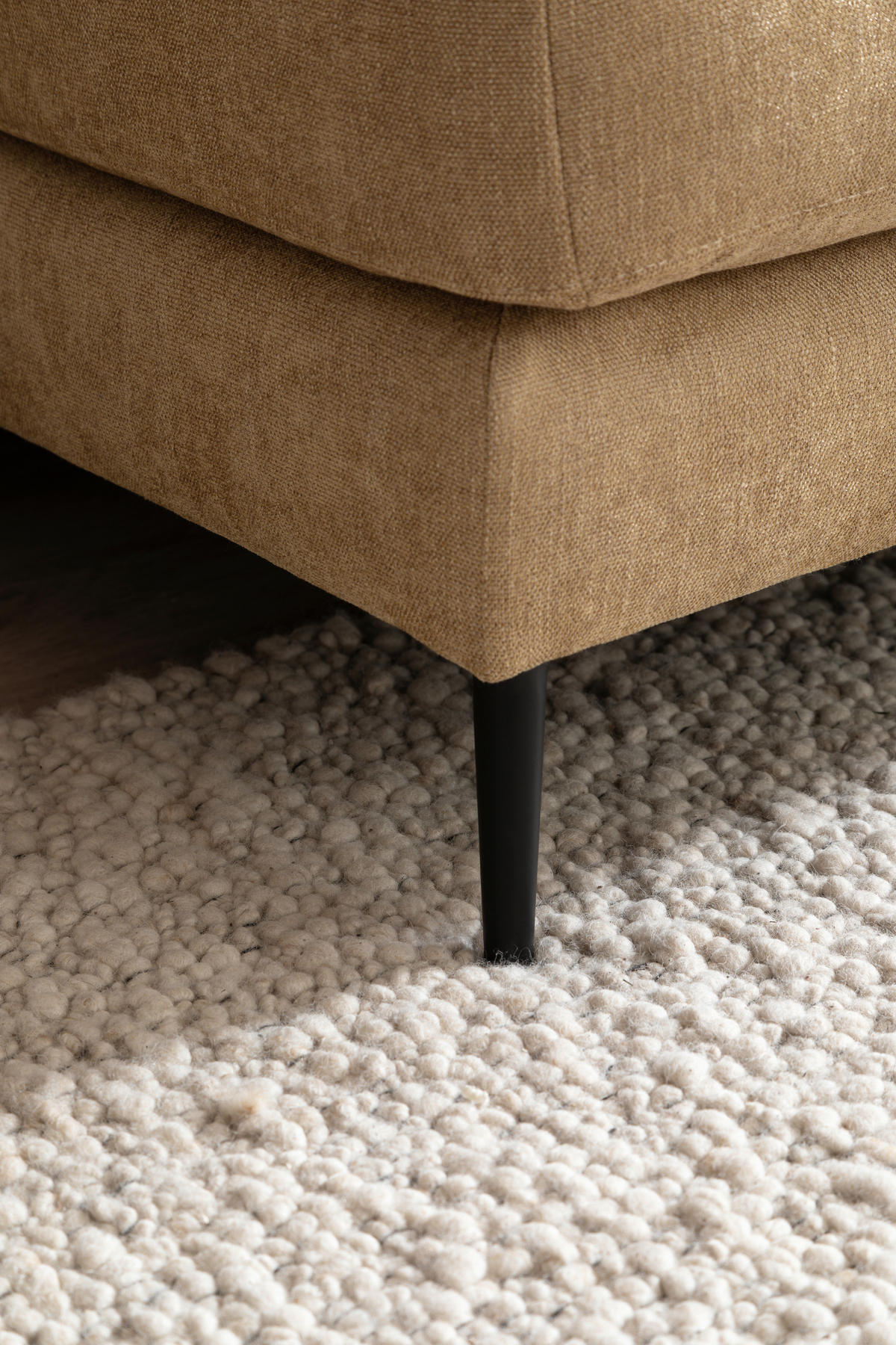 ECKSOFA in Flachgewebe Gelb  - Gelb/Schwarz, Design, Textil/Metall (177/253cm) - Dieter Knoll