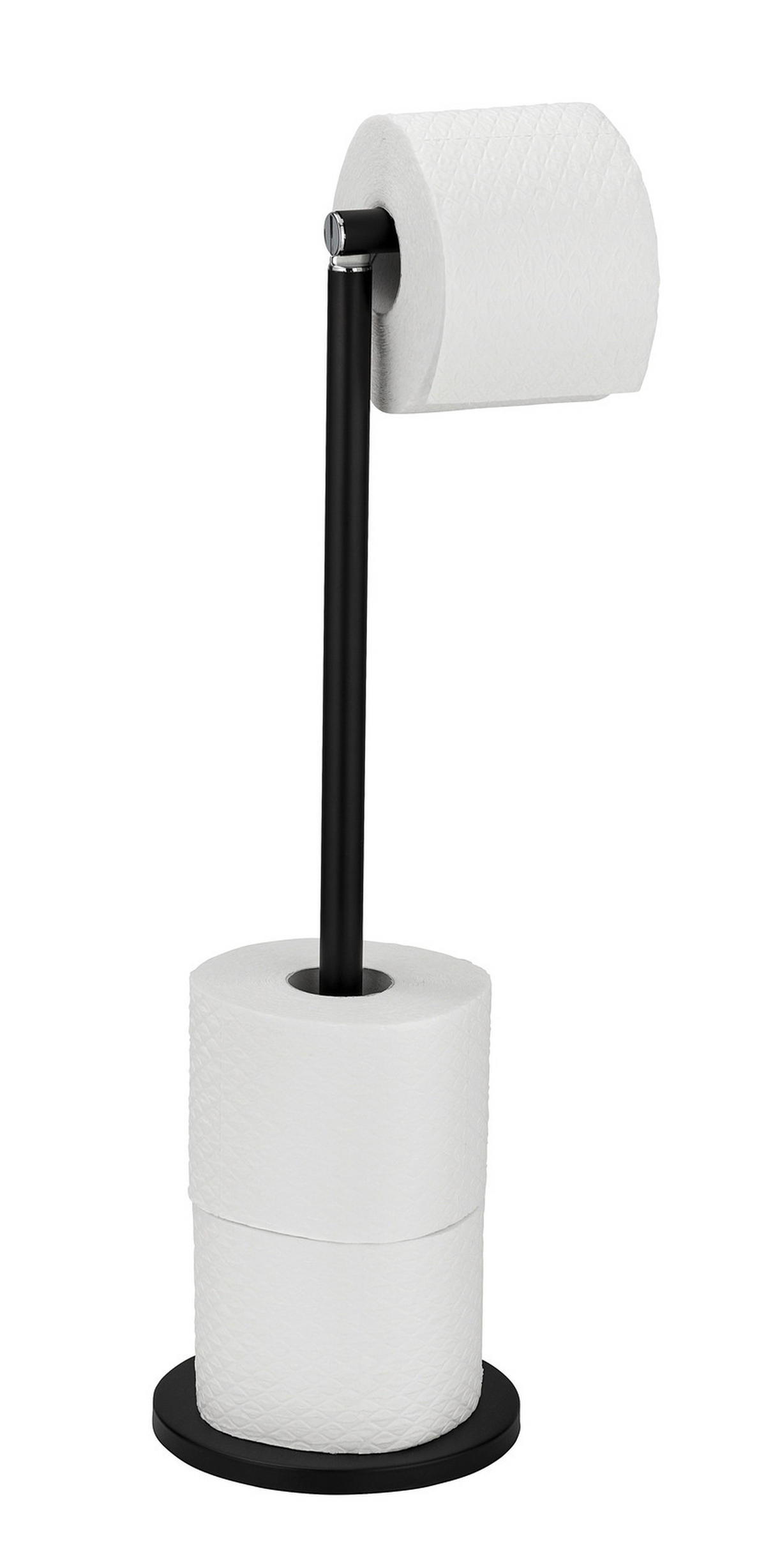 WC-PAPÍR TARTÓ  - fekete, Konventionell, fém (21/55/17cm) - Wenko
