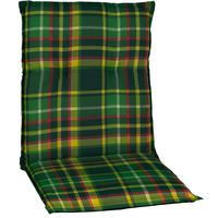 SESSELAUFLAGE Karo  - Dunkelgrün/Rot, Basics, Textil (100/50/6cm)