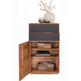 SCHUHSCHRANK  in 60/105/38 cm  - Eichefarben/Anthrazit, Natur, Glas/Holz (60/105/38cm) - Waldwelt