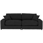 BIGSOFA Struktur, Bouclé Anthrazit  - Greige/Anthrazit, MODERN, Kunststoff/Textil (240/76/125cm) - Landscape