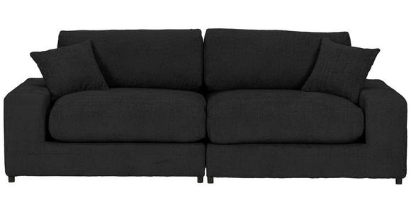 BIGSOFA Struktur, Bouclé Anthrazit  - Greige/Anthrazit, MODERN, Kunststoff/Textil (240/76/125cm) - Landscape