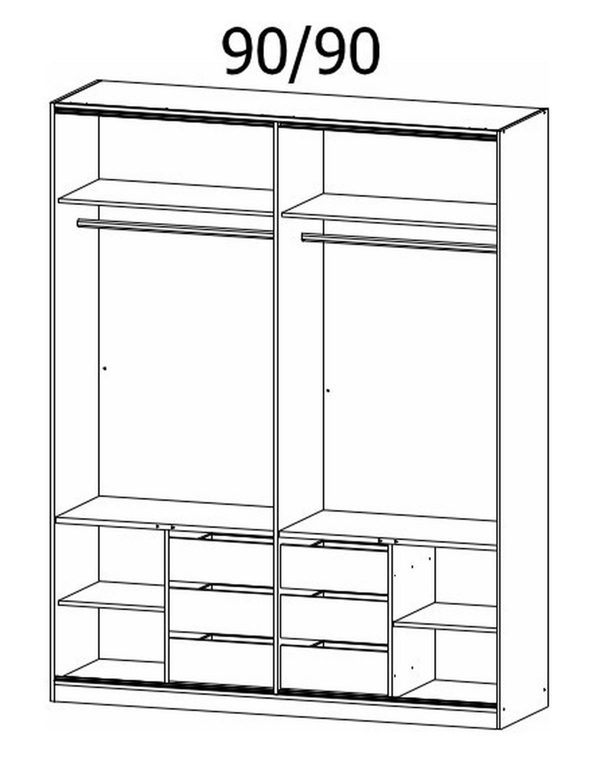 FALTTÜRENSCHRANK in Dunkelgrau  - Dunkelgrau, Holzwerkstoff (181/229/54cm) - Boxxx