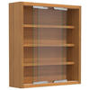 HÄNGEVITRINE in Buchefarben  - Silberfarben/Buchefarben, Modern, Glas/Holzwerkstoff (37/40/10cm) - MID.YOU