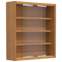 HÄNGEVITRINE in Buchefarben  - Silberfarben/Buchefarben, Modern, Glas/Holzwerkstoff (37/40/10cm) - MID.YOU