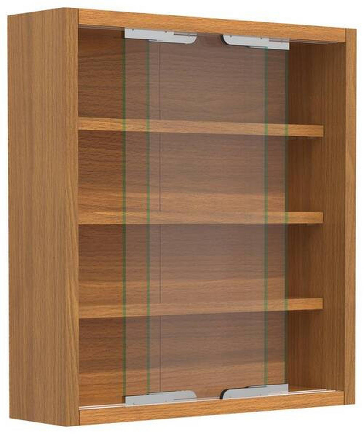 HÄNGEVITRINE in Buchefarben  - Silberfarben/Buchefarben, Modern, Glas/Holzwerkstoff (37/40/10cm) - MID.YOU