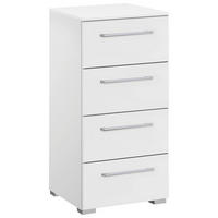 KOMMODE 40/81/42 cm Weiss  - Weiss/Silberfarben, Design, Holzwerkstoff/Kunststoff (40/81/42cm) - Novel