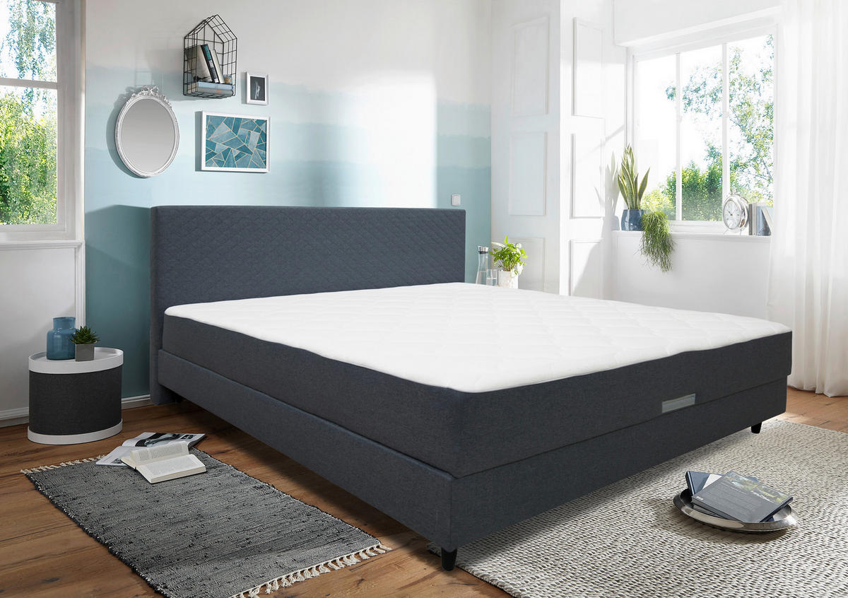 BOX KREVET 180/200 cm     siva  - siva, Konvencionalno, tekstil/drvo (180/200cm) - Boxxx