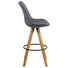 BARHOCKER Flachgewebe Dunkelgrau - Dunkelgrau/Eichefarben, Design, Holz/Textil (48/112/56cm) - Carryhome