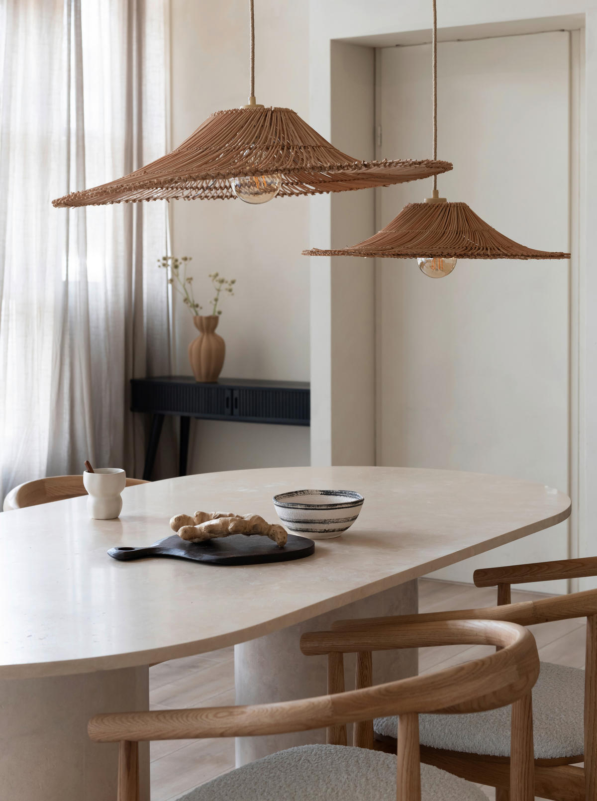 HÄNGELEUCHTE Good & Mojo 70/14 cm   - Naturfarben, Basics, Holz (70/14cm) - Good & Mojo