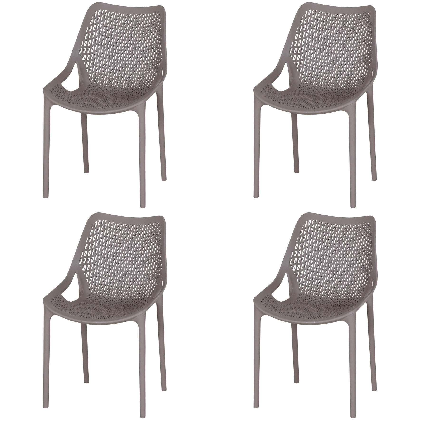 GARTENSTUHL-SET Taupe  - Taupe, Basics, Kunststoff (60/81/50cm) - Siena Garden