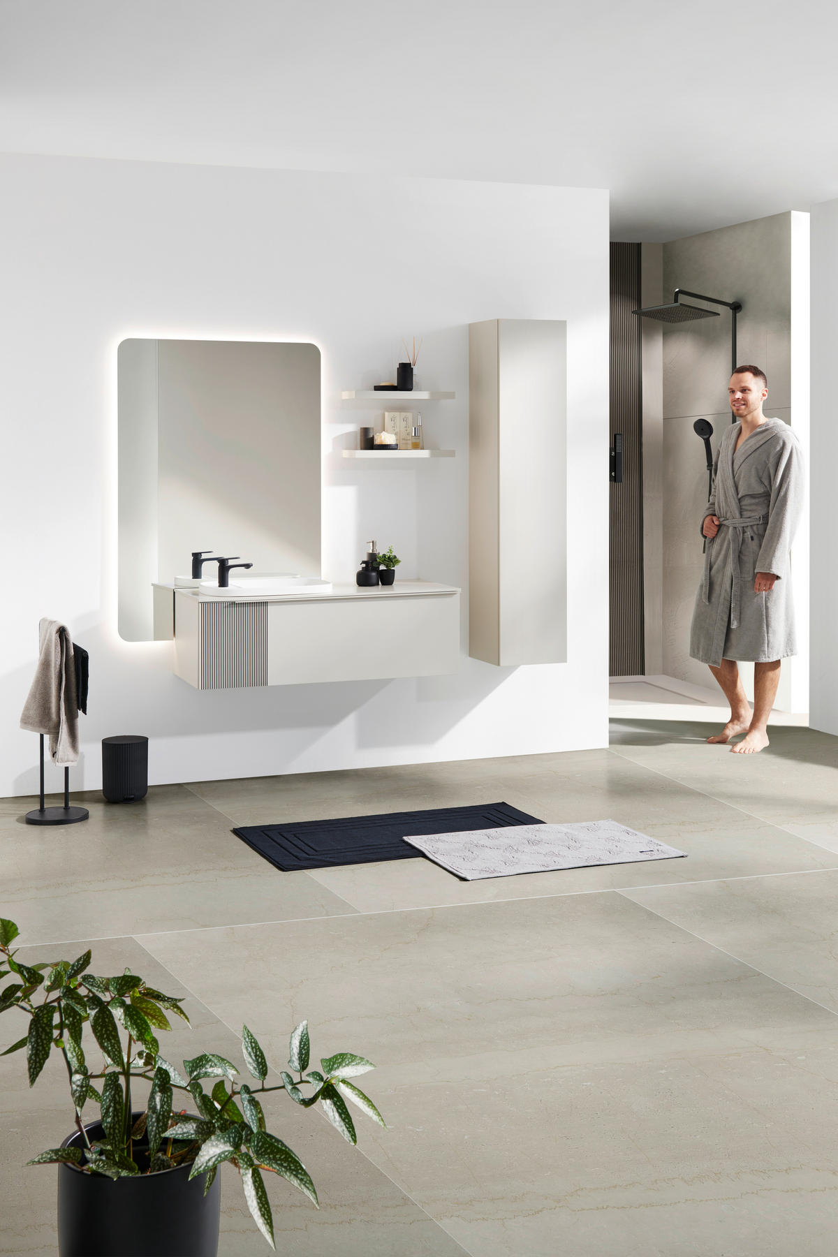 BADEZIMMER  in 120 cm  - Naturfarben, Design, Glas/Holzwerkstoff (120cm) - Dieter Knoll