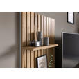 WOHNWAND 4-teilig  in Weiß, Eichefarben   - Eichefarben/Anthrazit, MODERN, Glas/Holzwerkstoff (250cm) - Carryhome