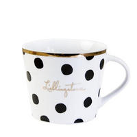 TASSE Grafik Werkstatt 420 ml  - Schwarz/Weiß, Trend, Keramik (14/10/14cm)