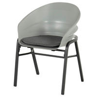 KŘESLO, kov, plast, šedá, černá - šedá/černá, Design, kov/plast (50/84/62cm)