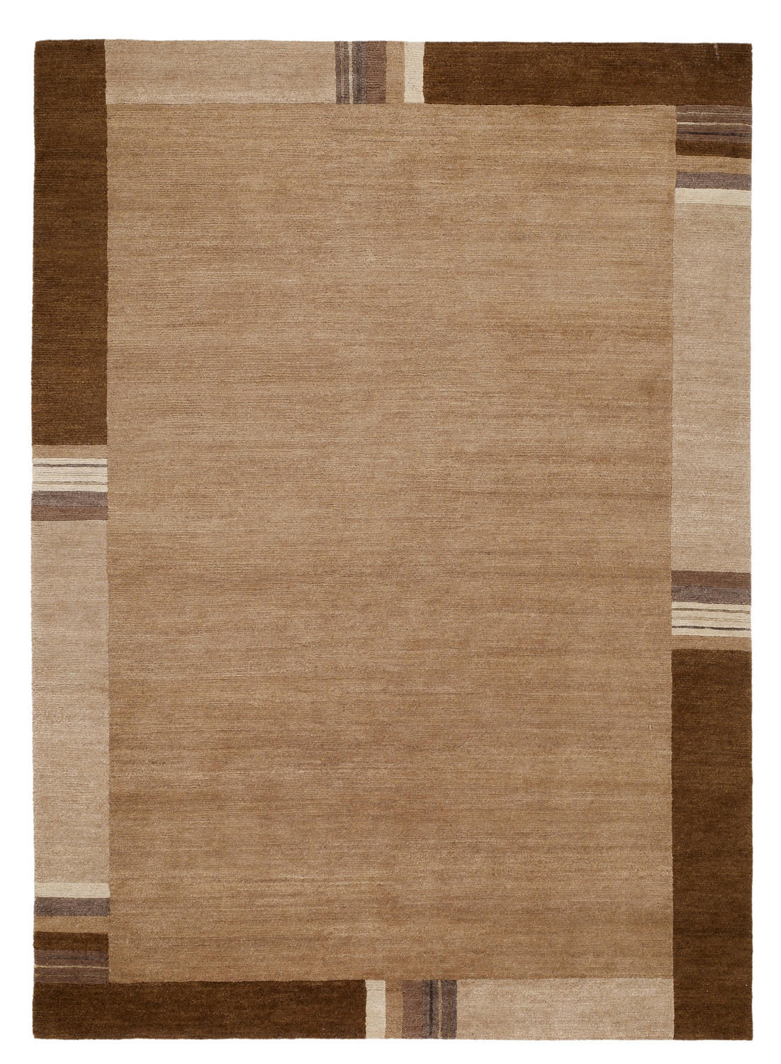 WOLLTEPPICH 140/200 cm Braun rechteckig  - Braun, Basics, Textil (140/200cm) - Cazaris