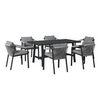 GARTENTISCHGRUPPE  - Anthrazit/Grau, MODERN, Textil/Metall (162/73/90cm) - Ambia Garden