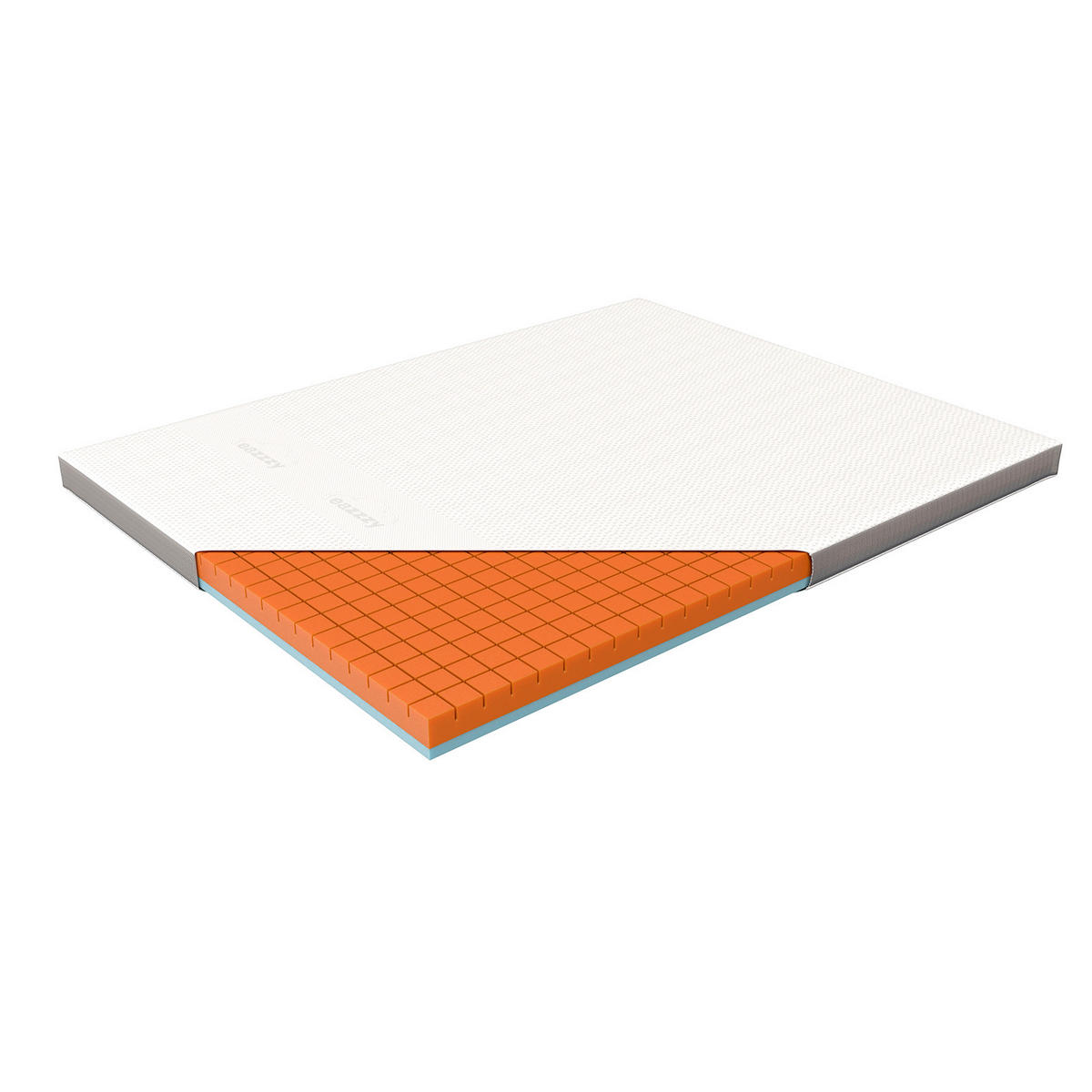 TOPPER EaZzzy Topper Premium Cube 160/200 cm Höhe ca.  - Weiß, Basics, Kunststoff (160/200cm) - Genius